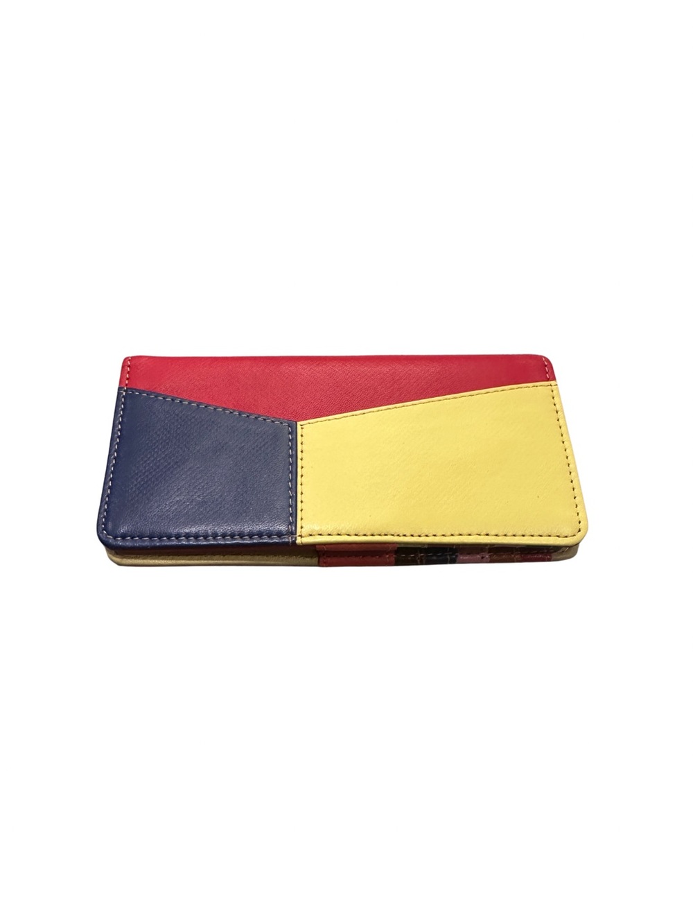 Vaan & Co Upcycled Leather Wallet - Colorblock